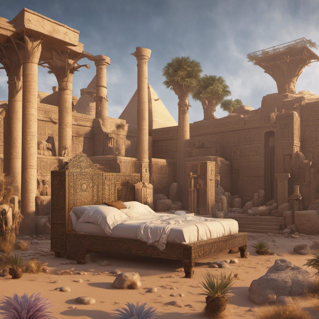 Fantastical Egyptian Cotton: Detailed Matte Painting