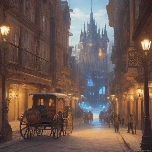 Cinderella's Carriage: A Fantasy Storybook Illustration