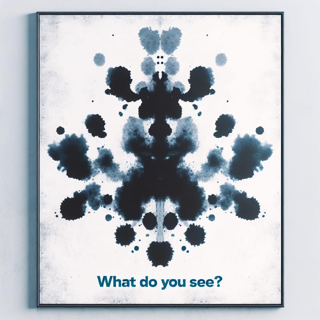 Monochromatic Rorschach Test with Abstract Peach