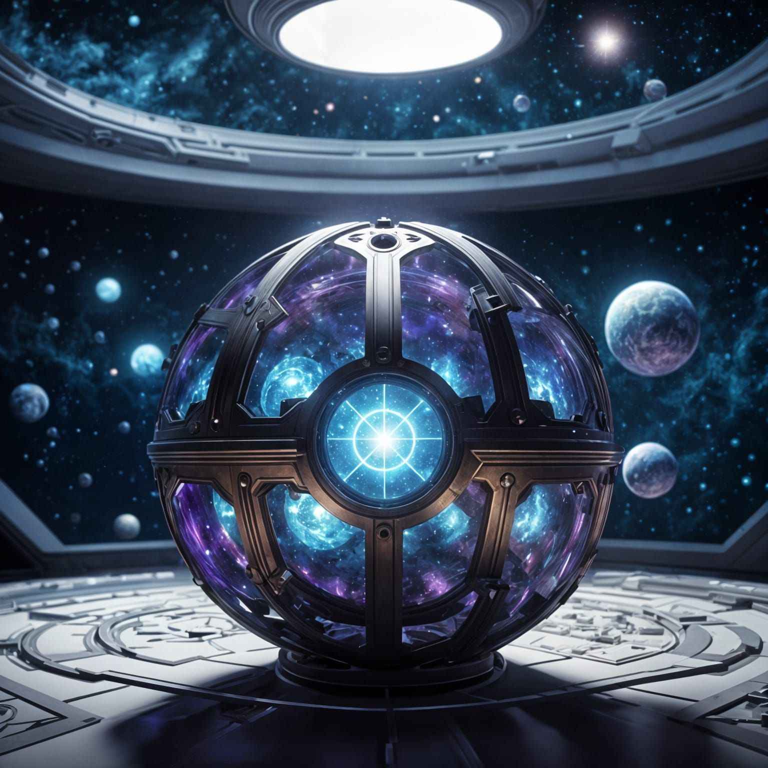 Celestial Architect Designs Dyson Sphere in Art Nouveau Styl...