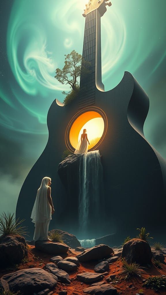 Surreal Guitar Portal to the Mystical Realm