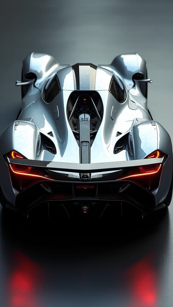 Futuristic Silver Supercar: A Cinematic Masterpiece