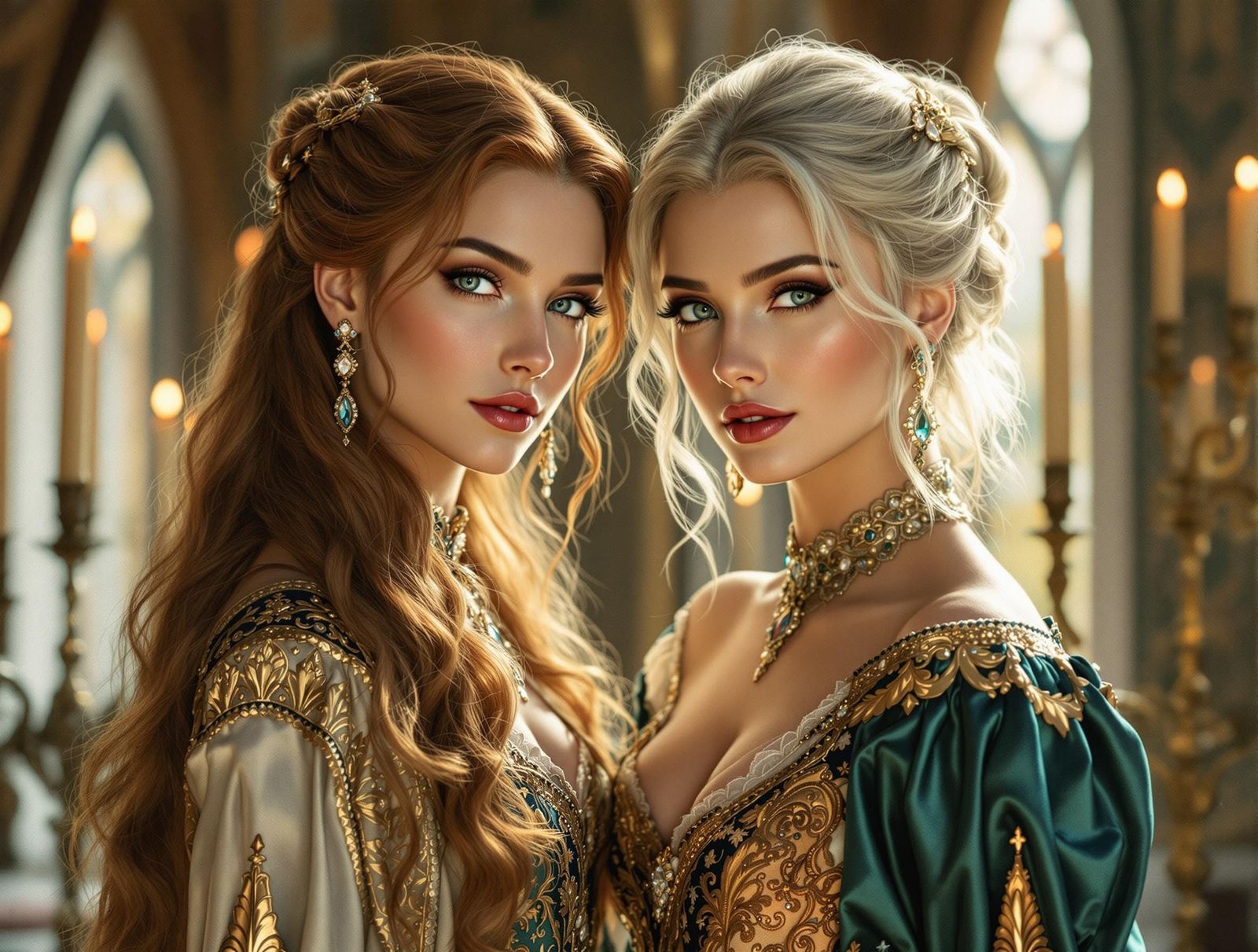 Medieval Queens Portrait in Renaissance Style