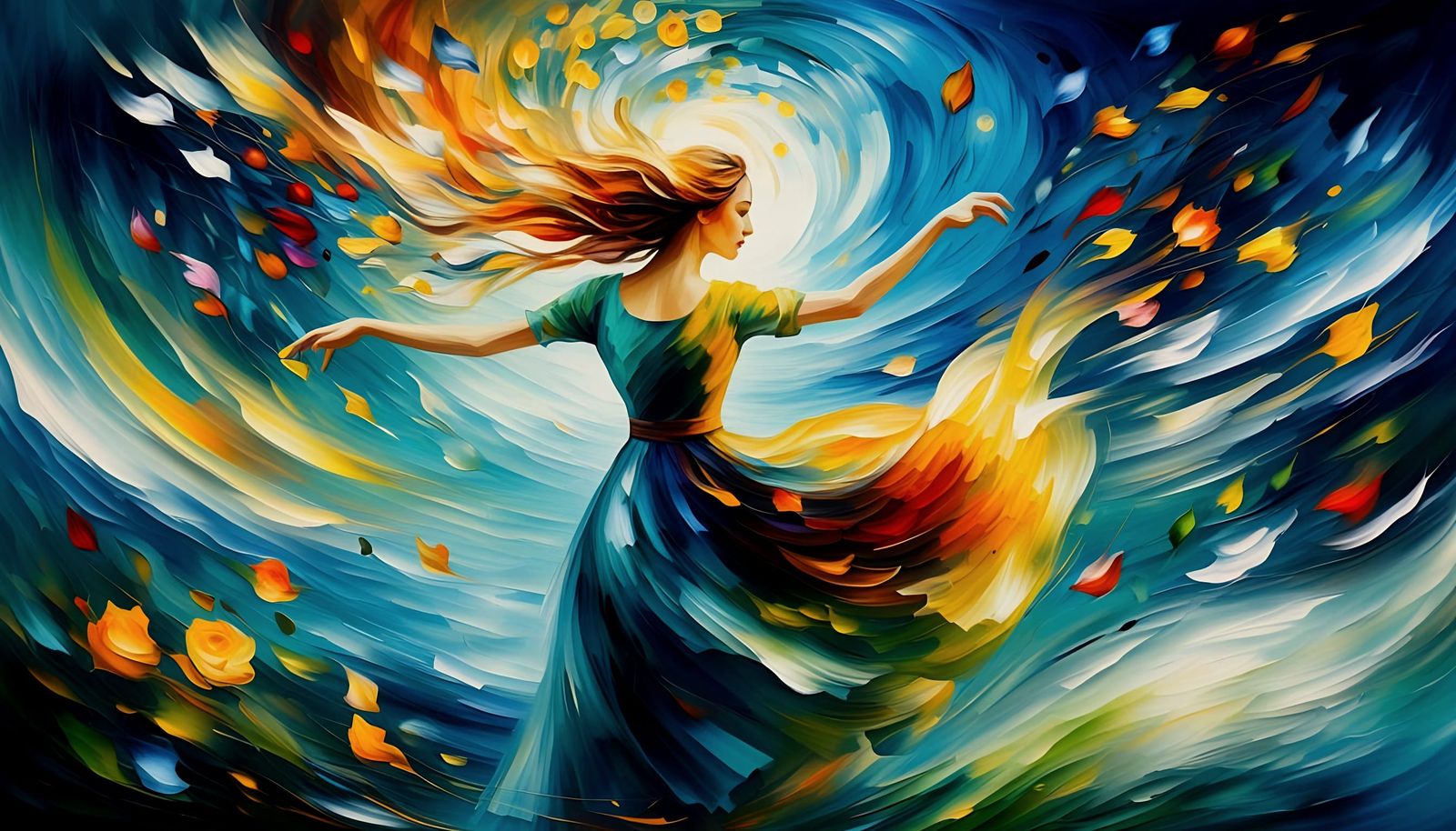 Surreal Dreamscape with Ethereal Lighting and Vibrant Colors