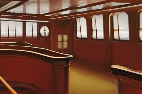 Titanic First Class Cabin, Oil Painting