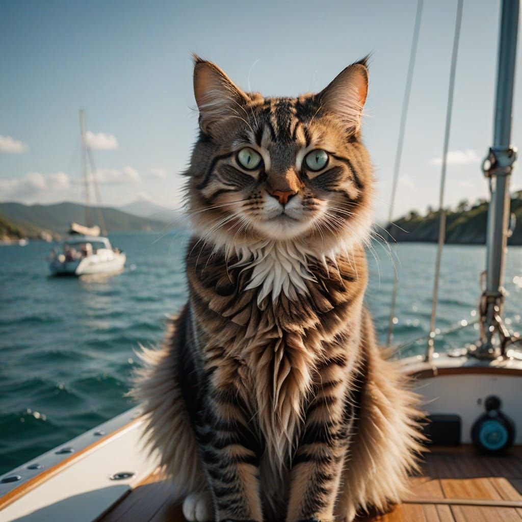 Regal Catamaran Portrait in Dreamy Summer Light