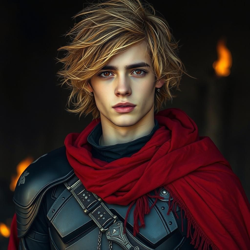 Futuristic Warrior in Apocalyptic Landscape: Cinematic Still