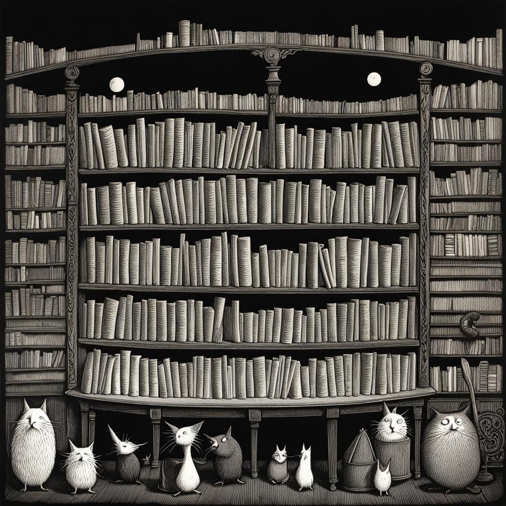 A Torrent of Words in Burton Gorey Style