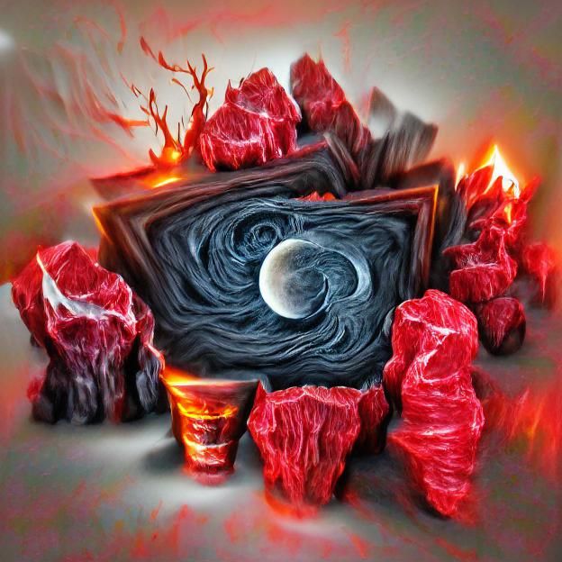 Full Moon Over a Starry Night Sky