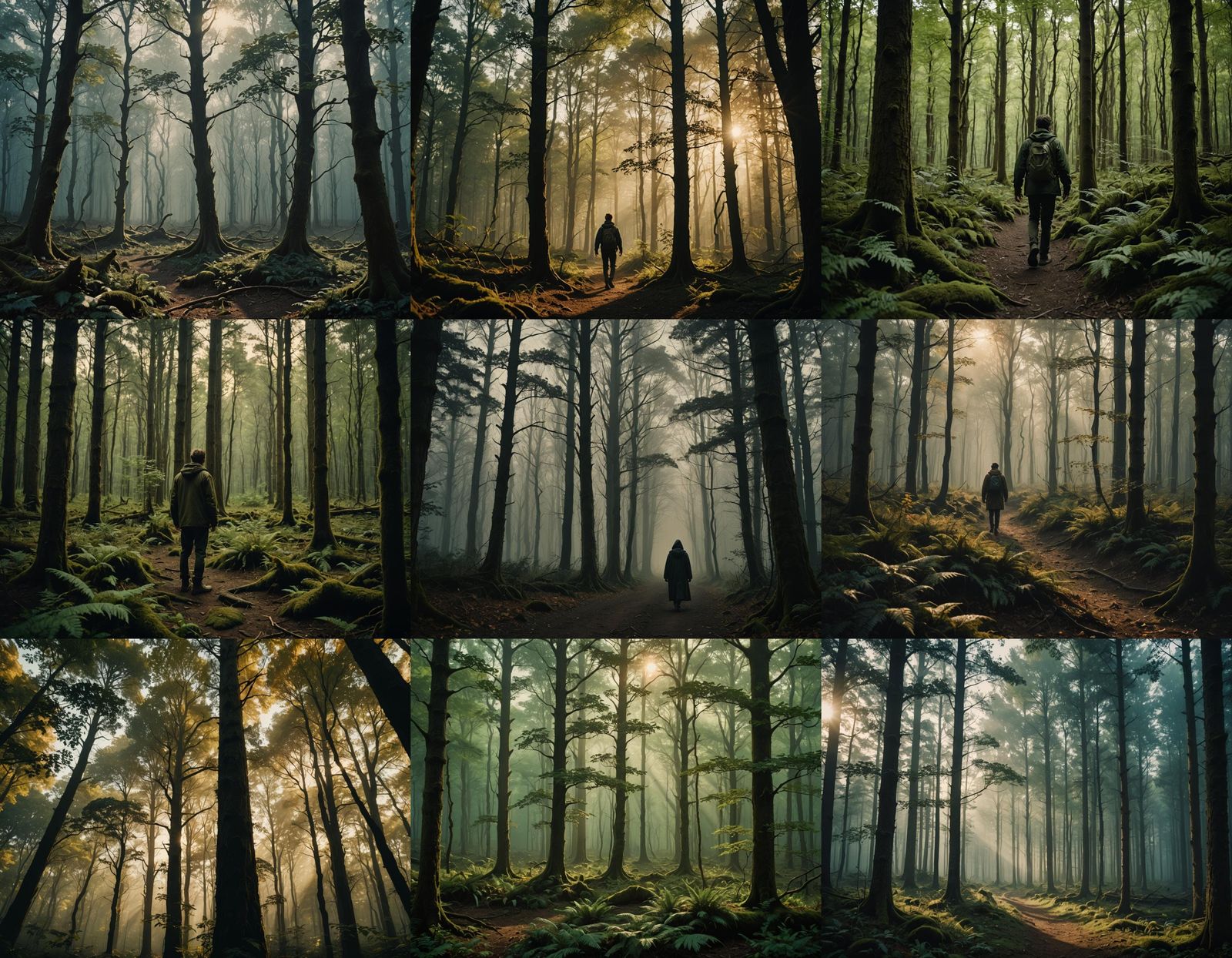 Dramatic Dense Forest Cinematic Film Still
