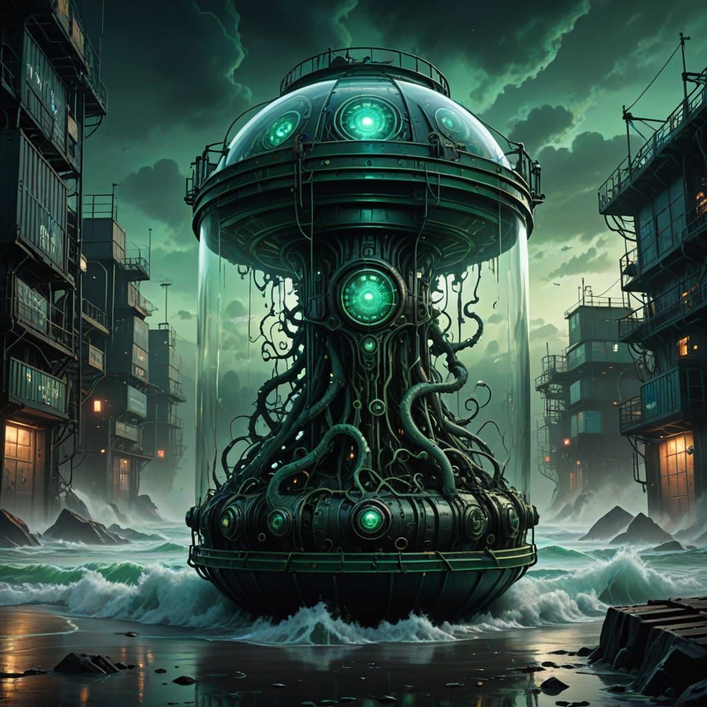 Biomechanical Glass Container in Turbulent Waves