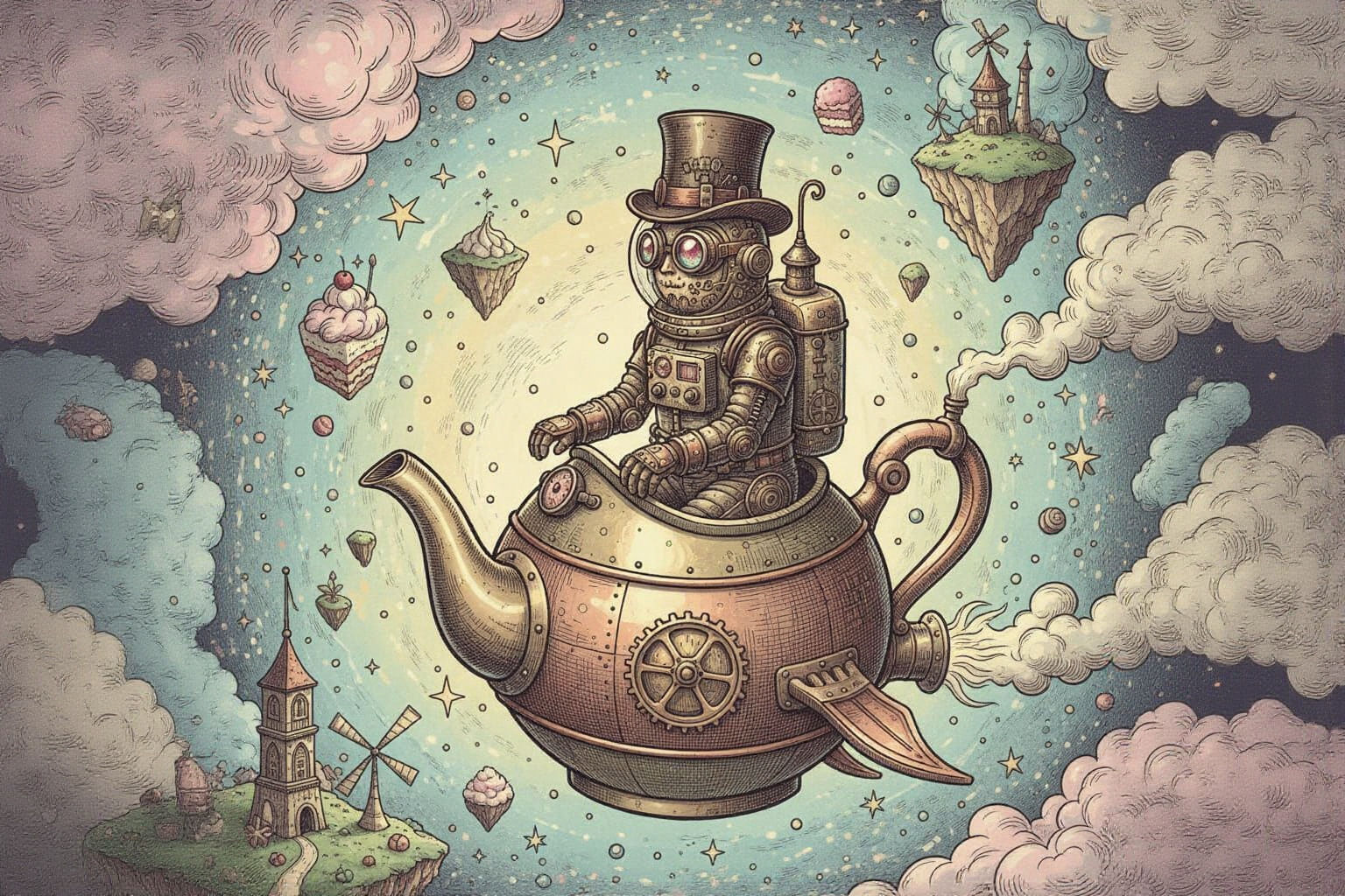 Clockwork Astronaut's Whimsical Steampunk Journey
