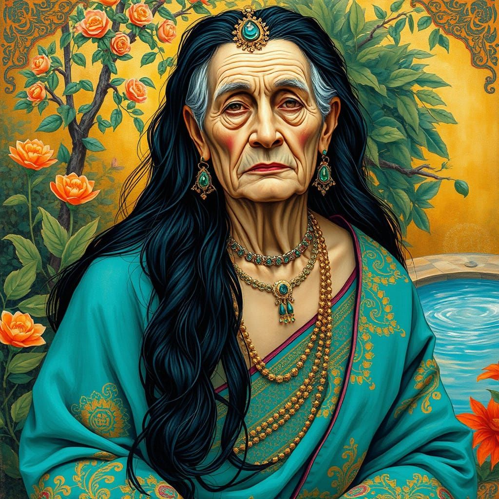 Turquoise Goddess in Golden Light