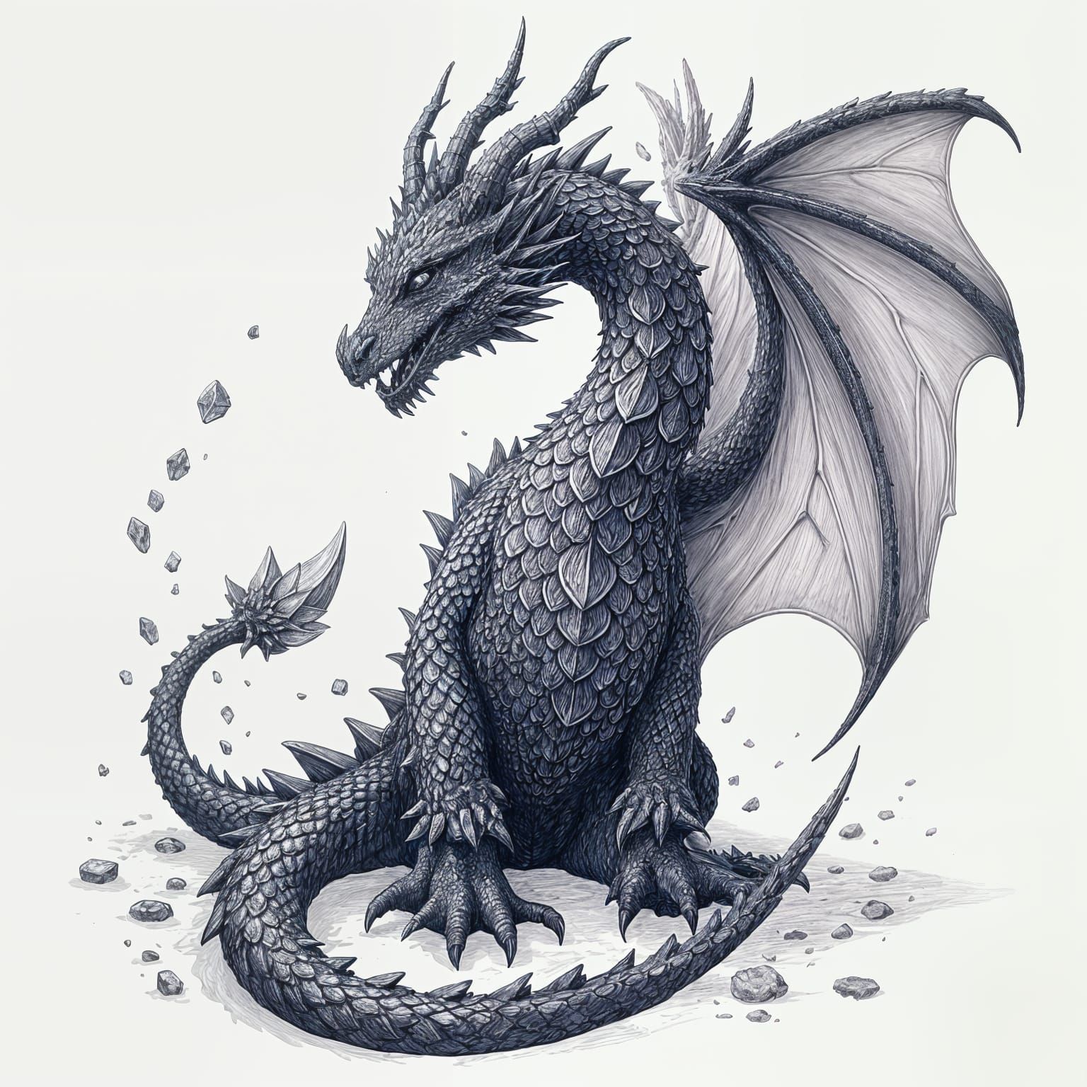 Elegant Ancient Dragon Embodies Wisdom and Bravery