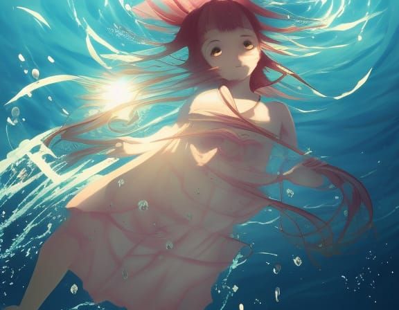 thalassophobia by artist "anime", Anime Key Visual, Japanese Manga, Pixiv, Zerochan, Anime art, Fantia