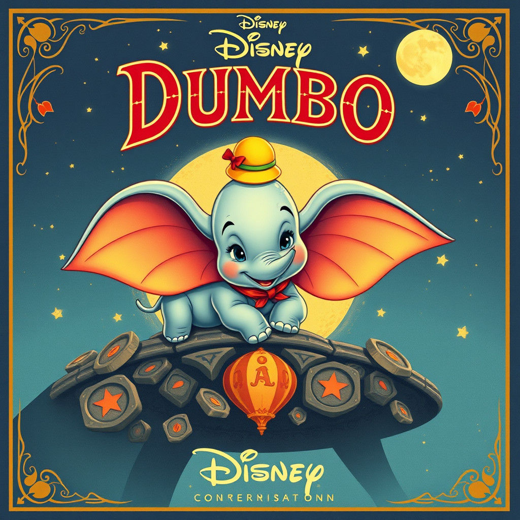 Art Nouveau Dumbo Poster