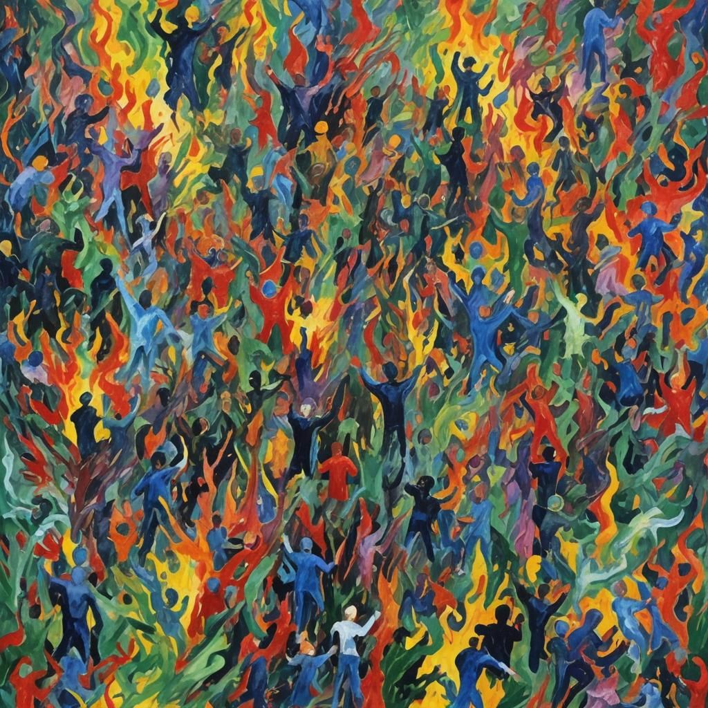 Colorful Abstract Art in Gouache and Watercolor