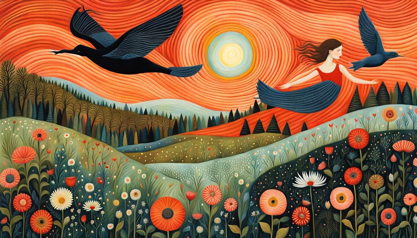 Dreamy Whimsical Illustration of Infinite Consciousness