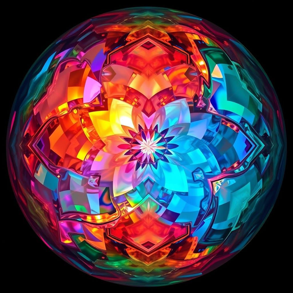 Surreal Kaleidoscope in Iridescent Hues