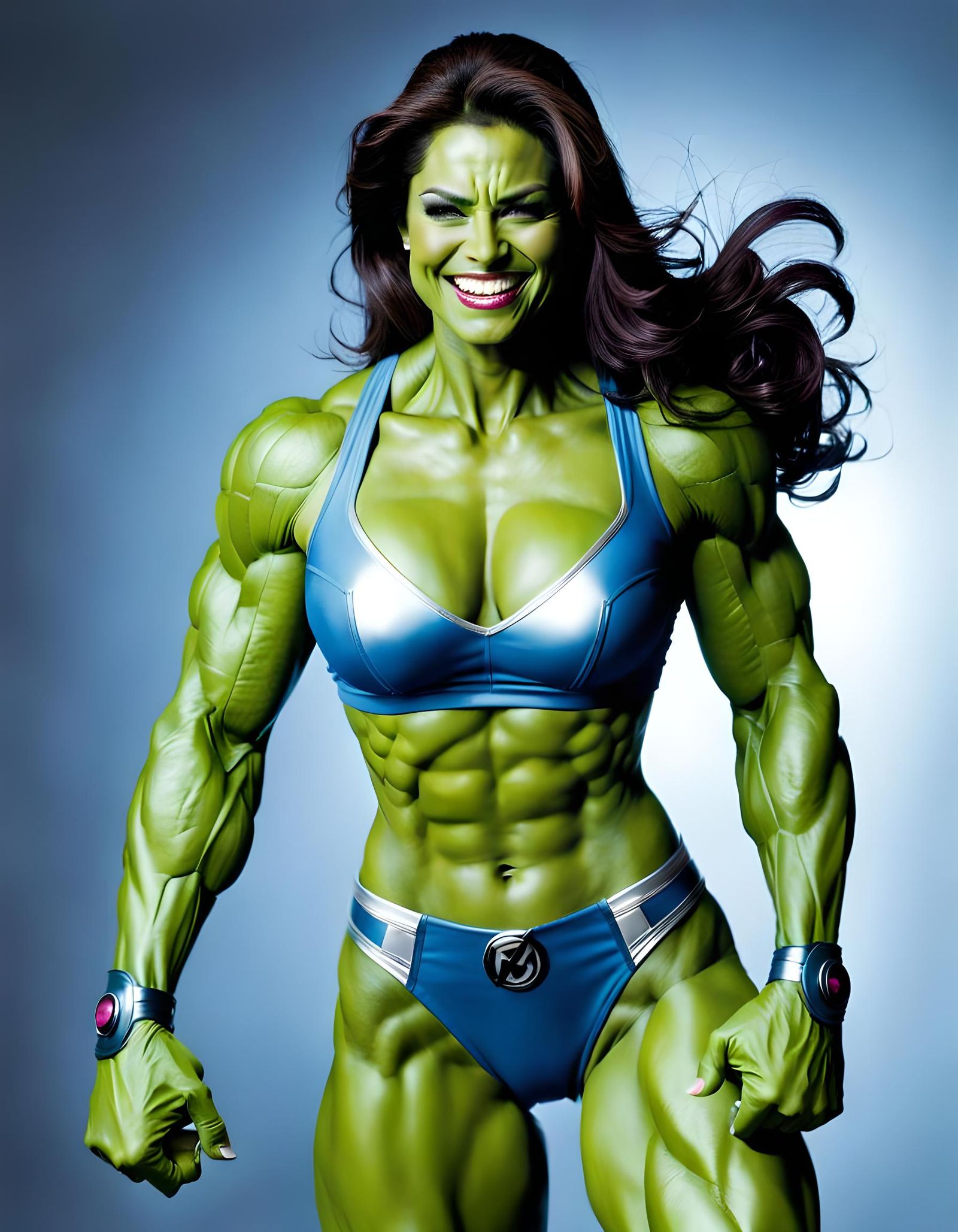 Tough She Hulk's Blushing Glory in Fantasy Art
