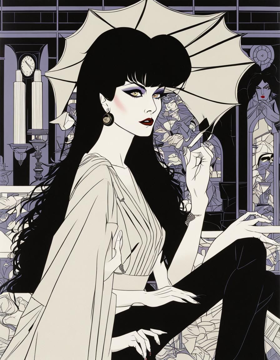 Elvira Portrait in Nagel Style