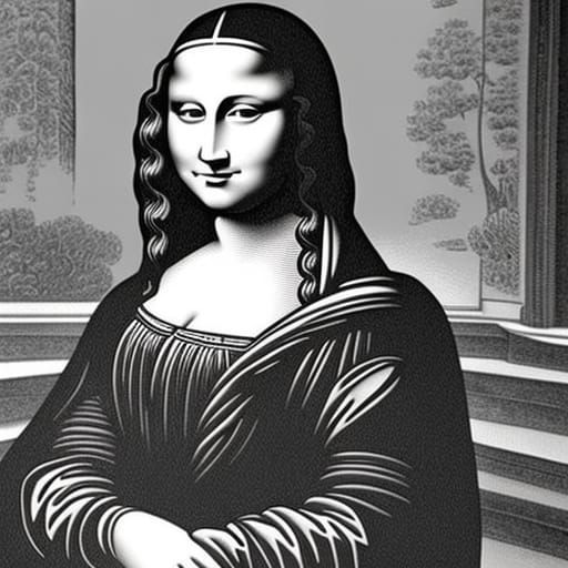 Mona Lisa Coloring Page