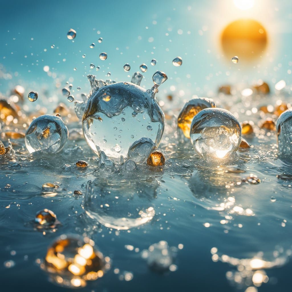 Glistening Ice: A Surreal Summer Macro Photograph