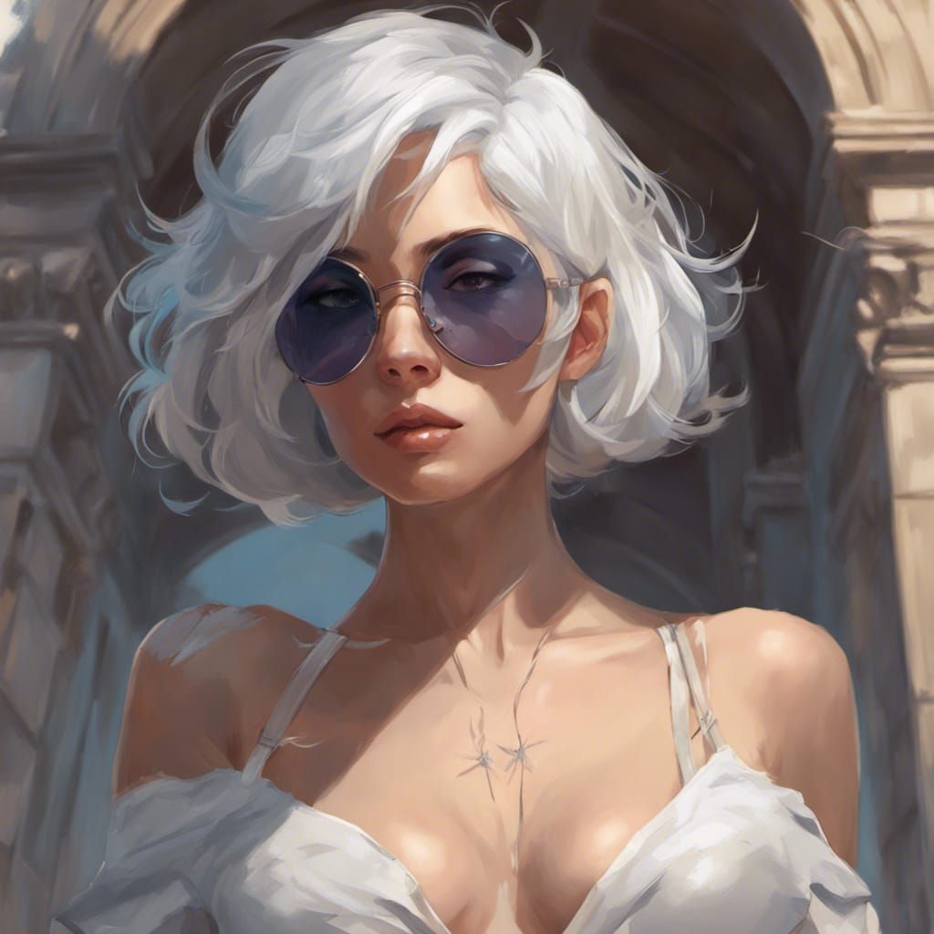 Girl with Heterochromia in Hyperdetailed Portrait