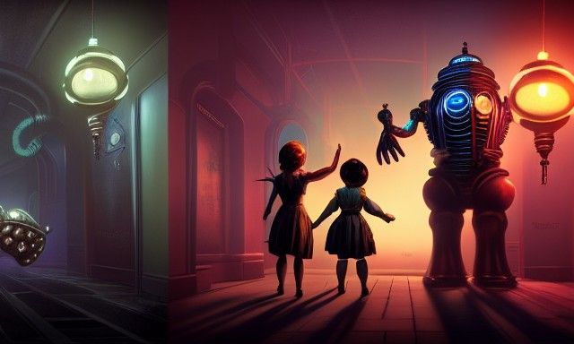 Bioshock: Big Daddy and Little Sister Art