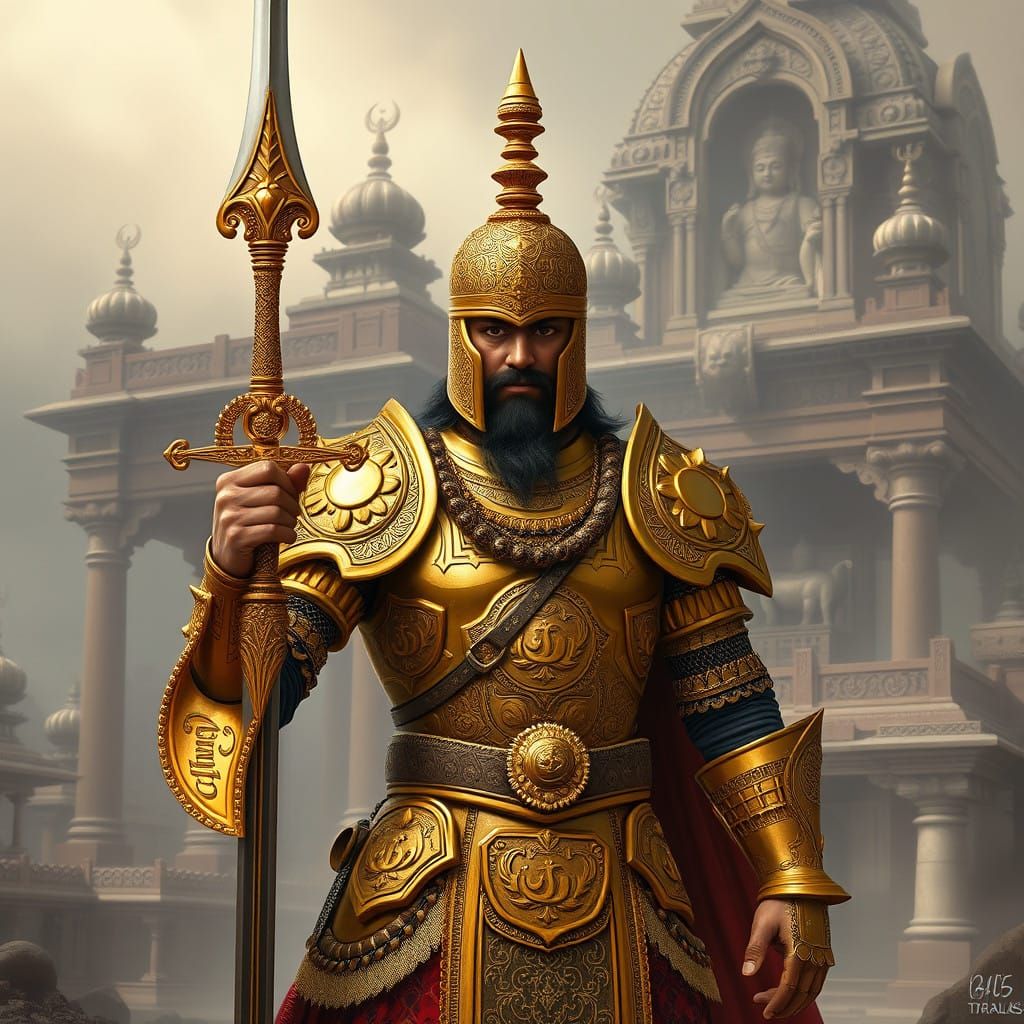 Religion as fearsome medieval knight (jainism)