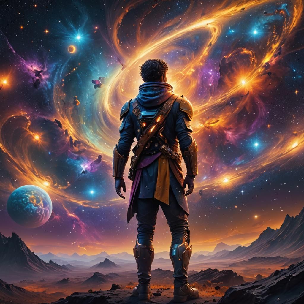 Man in Space: Fantasy Digital Art