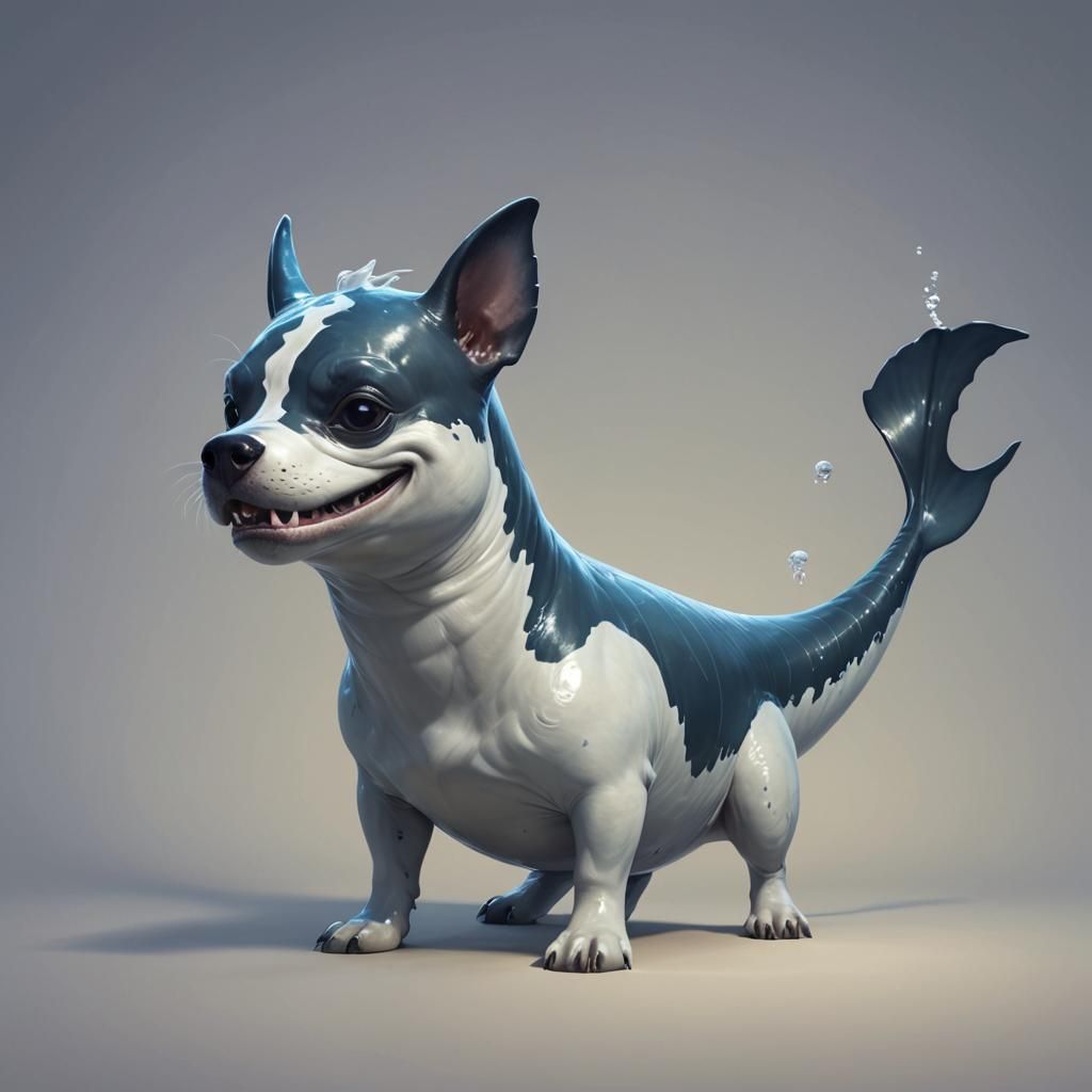 KillerwhaleDog: A Fantasy Hybrid Creature in Dark Concept Ar...
