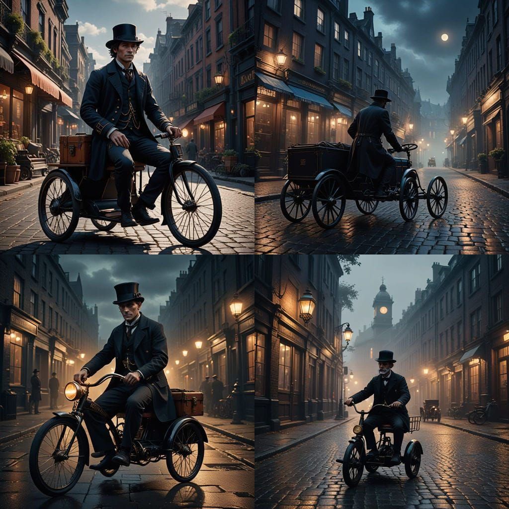 Steampunk Street Photographer Pedals Through Victorian Stree...