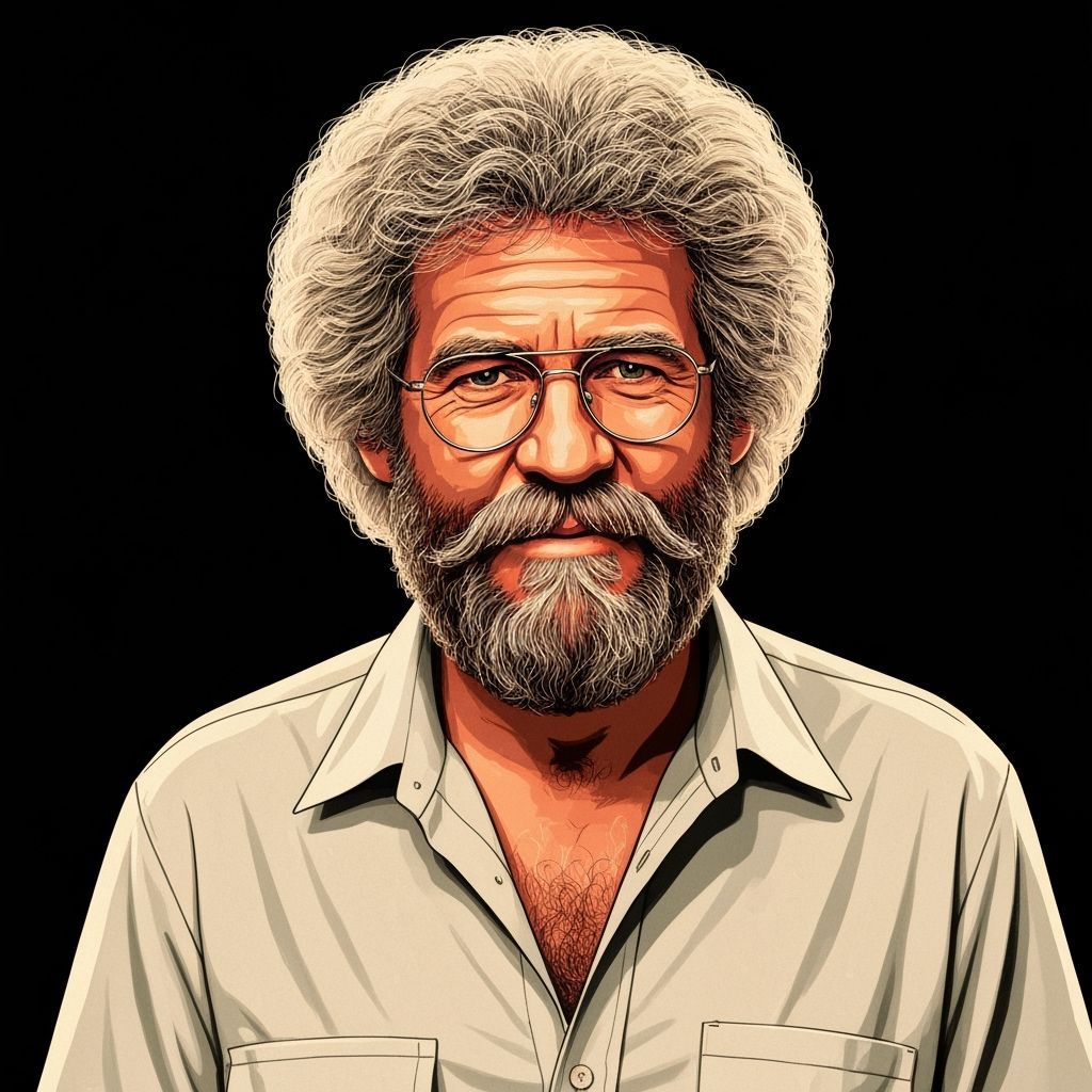 Bob Ross Reimagined in Pulp Fiction Style