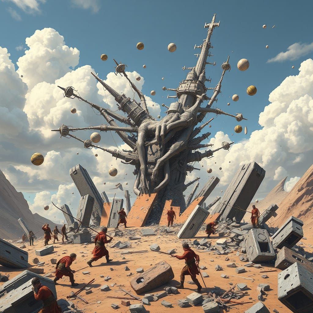 Miniature Apocalyptic Landscape with Controlled Turbulence