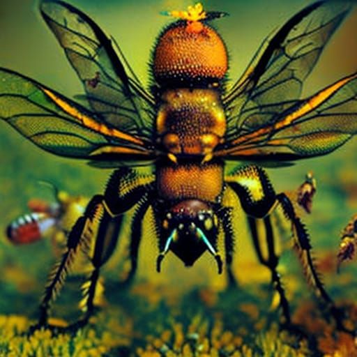 A big honey bee