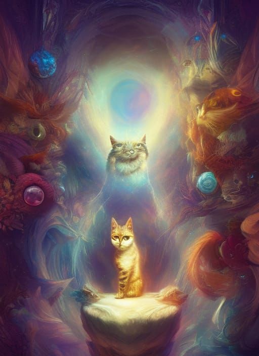 Mystical Cat Divinity Concept Art