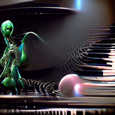 Alien Piano Concert in 8K 3D