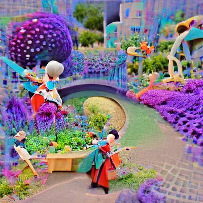 AI Generated Garden Scene