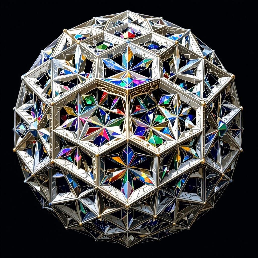 Nested Polygons Treasure Chest in Escher Style