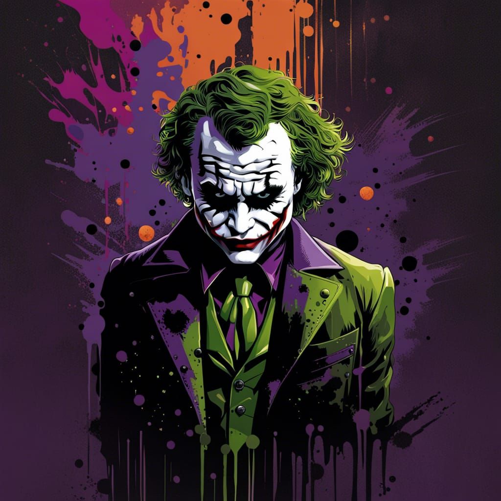 Heath Ledger Joker: 8k Resolution Concept Art