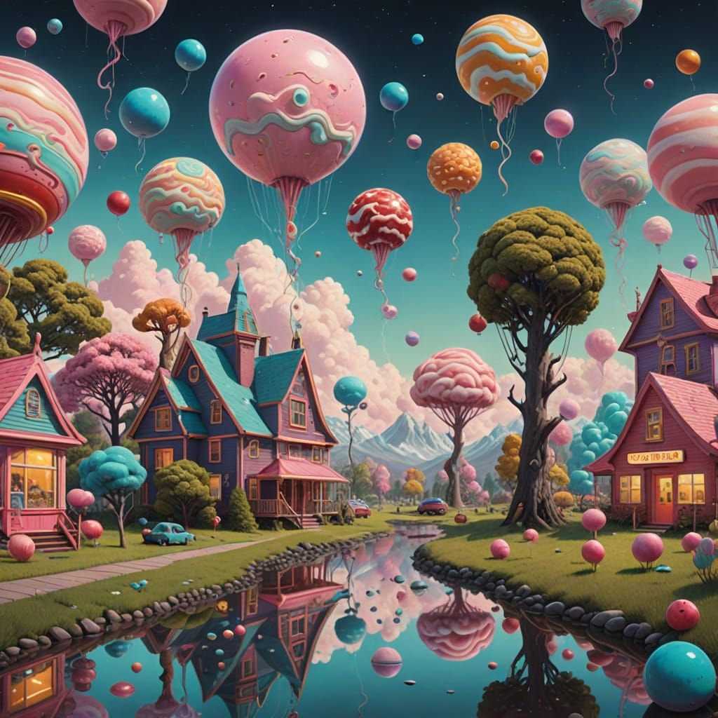 Cosmic Candyland: Vibrant Planets in Pastel Hues