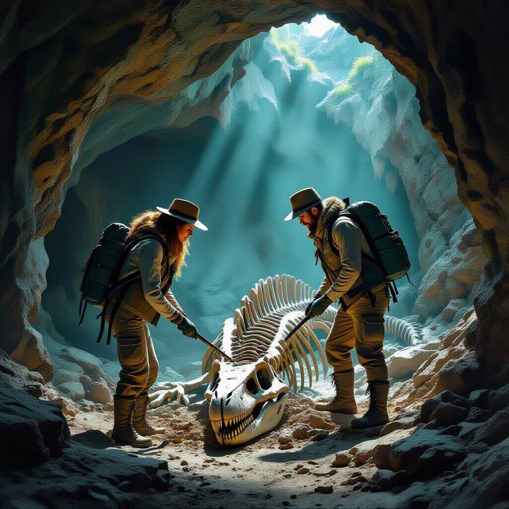 Paleontologists Discover Dinosaur Bones in Mystical Cave
