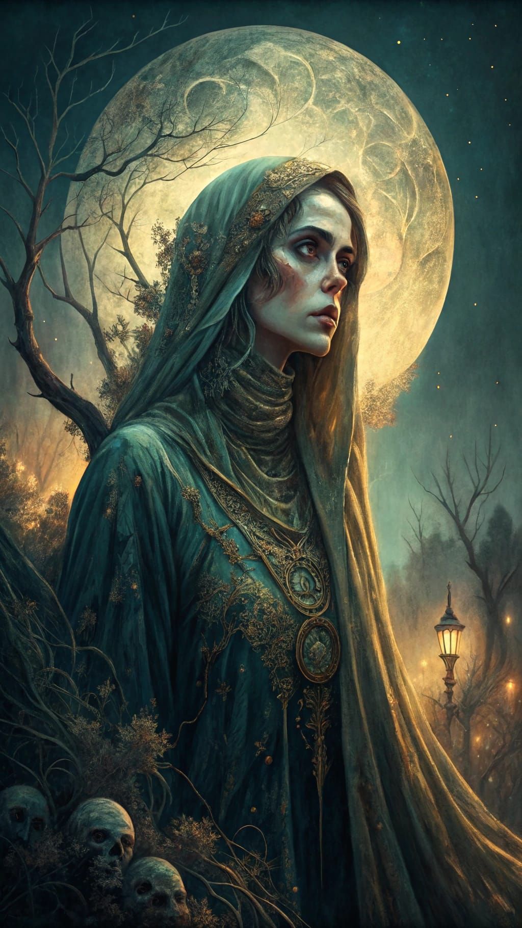 Gothic Woman Transforms into Putrid Sinister Being in Aquati...