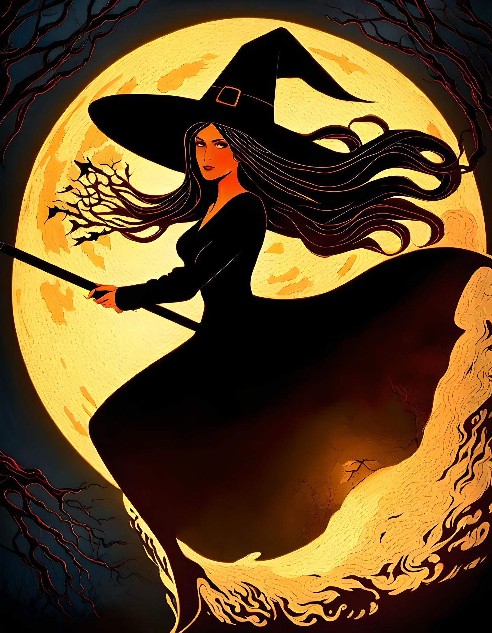 Witch Shattering Light in 3D Textural Shadows