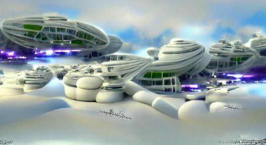 Futuristic Galactic Hub Concept Art in 3D
