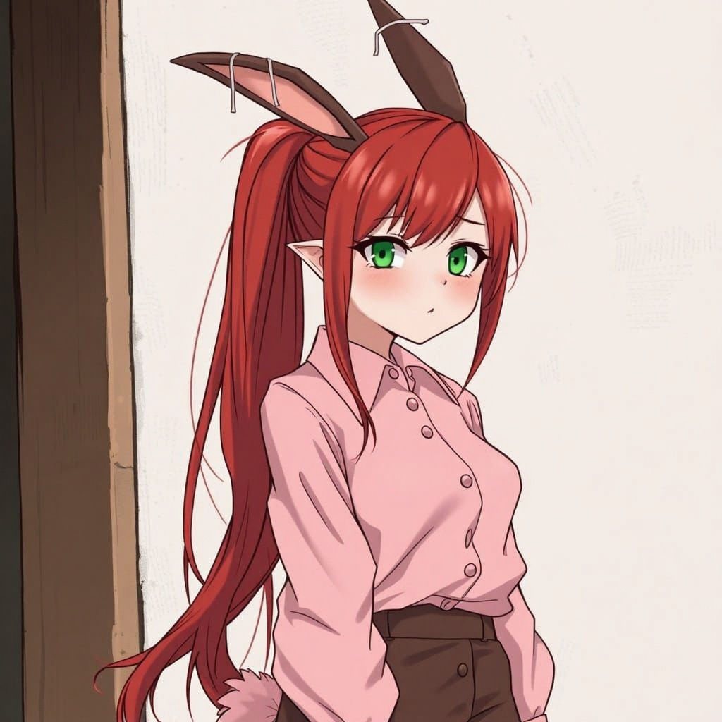 Anime Style Rabbit Demon Cook for Hazbin Hotel