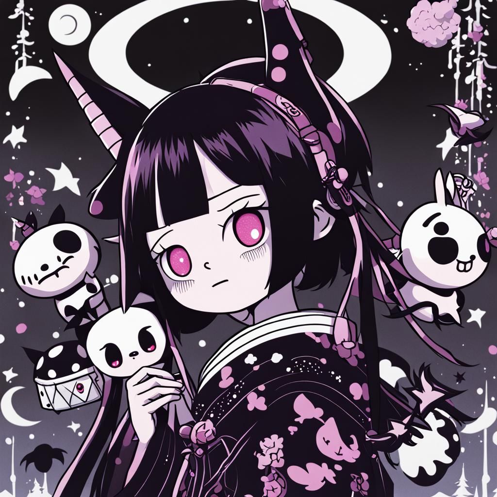 Kuromi in a Nightmarish Dreamscape