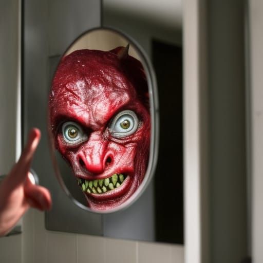 Monster in the Mirror: A Terrifying Reflection