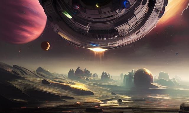 Cosmic City in Space: Digital Art